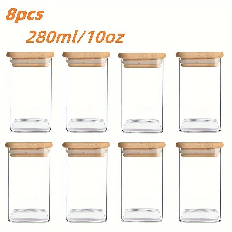 Coleção Naturalle | Potes de Vidro com Bambu