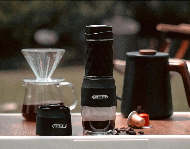 Cafelffe 3 In1 Portable Coffee Machine Hot/Cold Water Manual Espresso Maker For Capsule & Ground Hand Press Brewer hiking Travel